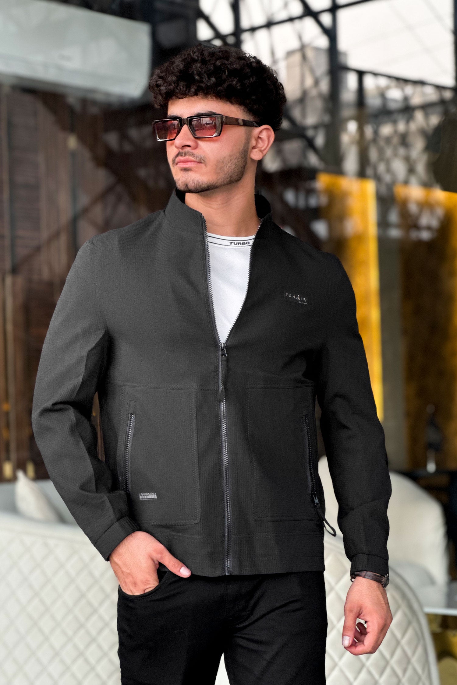 Pradv Self Texture Men's Imported Light Weight Jacket