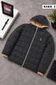 Polo Square-Pattern Dual Color Hooded Imported Puffer Jacket