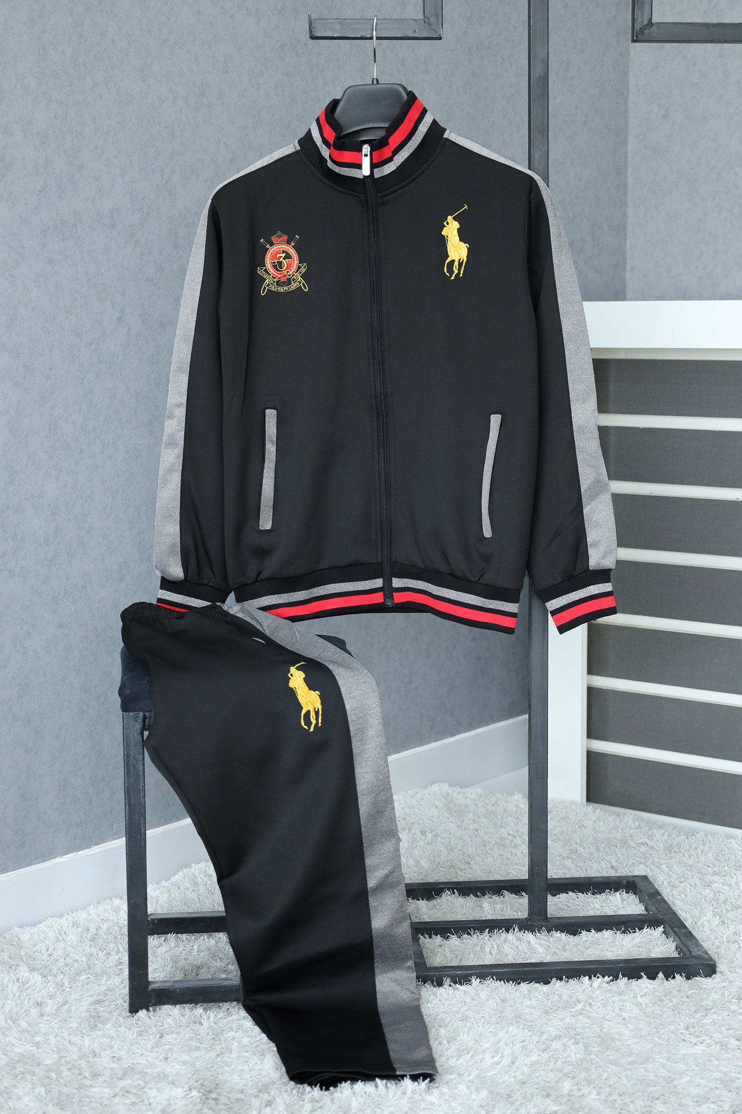 Rph Lurn Polo Sportswear Men Zipper Tracksuit