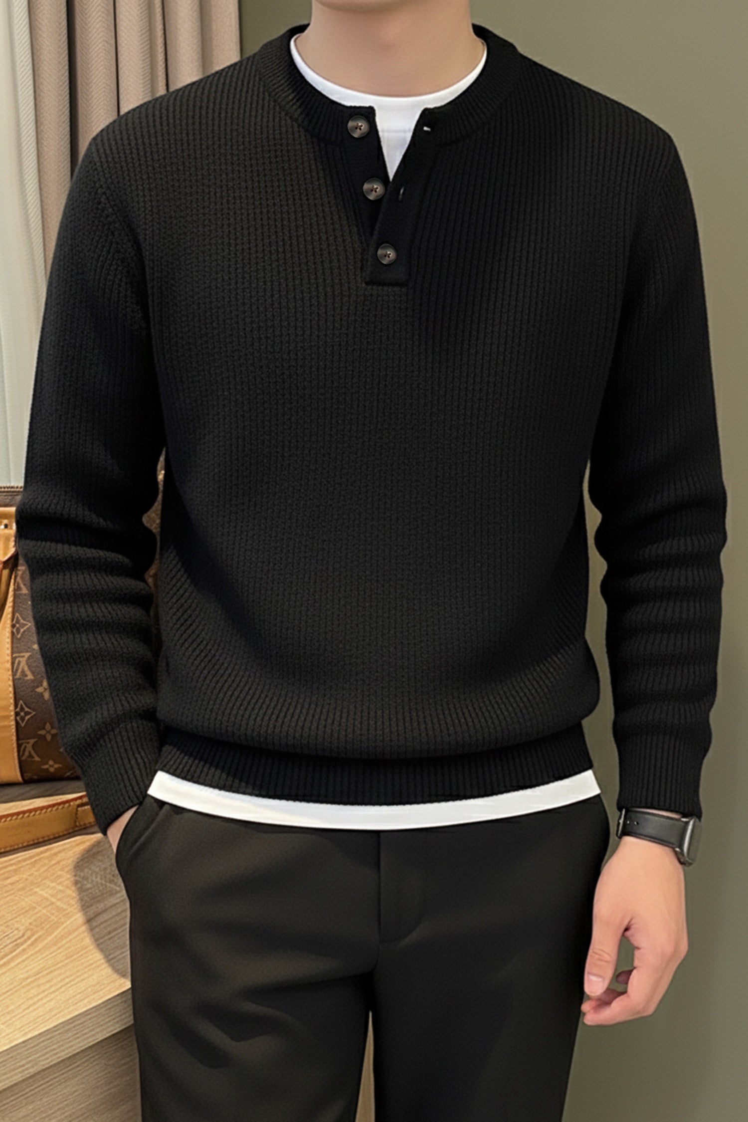 Turbo Thick Knitted Imported Men's Sweater