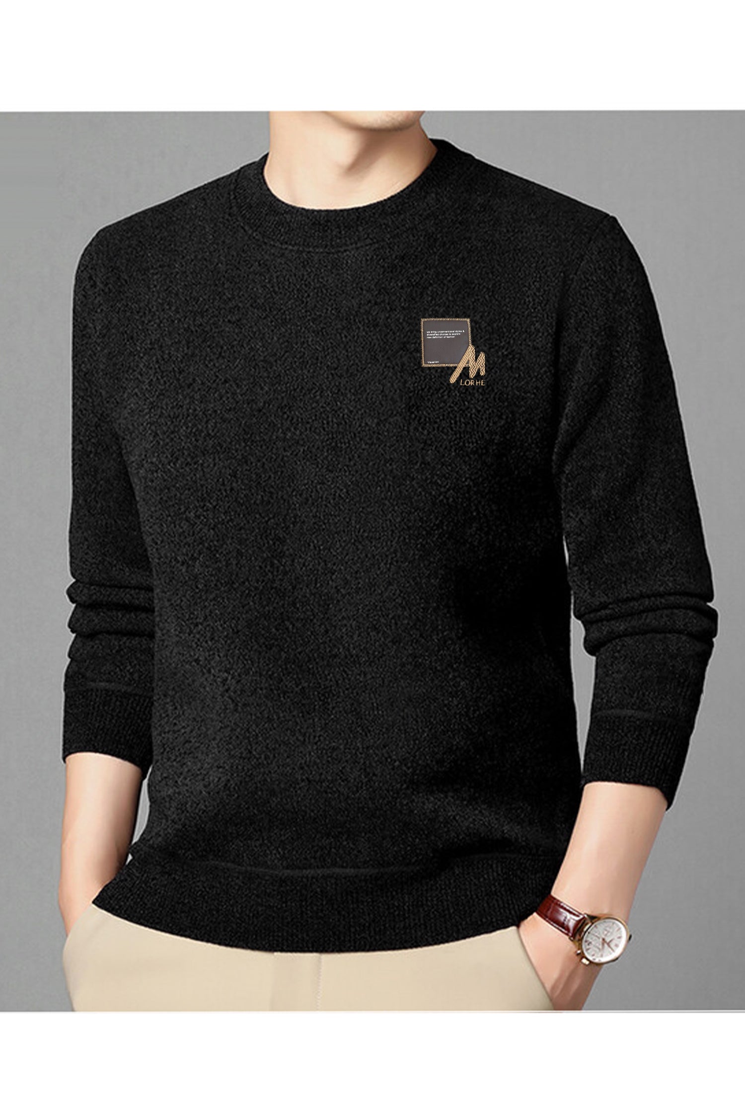 Sweater Style Round Neck Imported Men's Sweatshirt