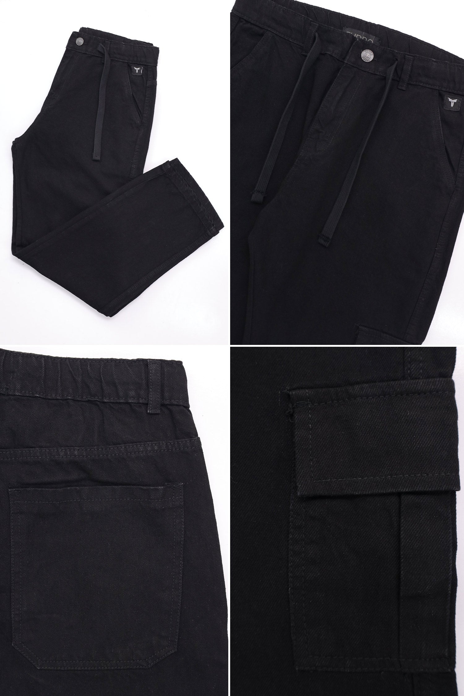 Denim Men's Relaxed Fit Straight Leg Baggy Jeans In Black