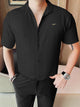 Turbo Endless Cool Embossed Casual Shirt In Black