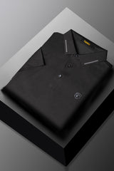 Turbo Royal Luxury Stitchless Men's Polo Shirt In Black