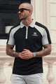 Turbo Modern Placket Men's Polo Shirt In Black