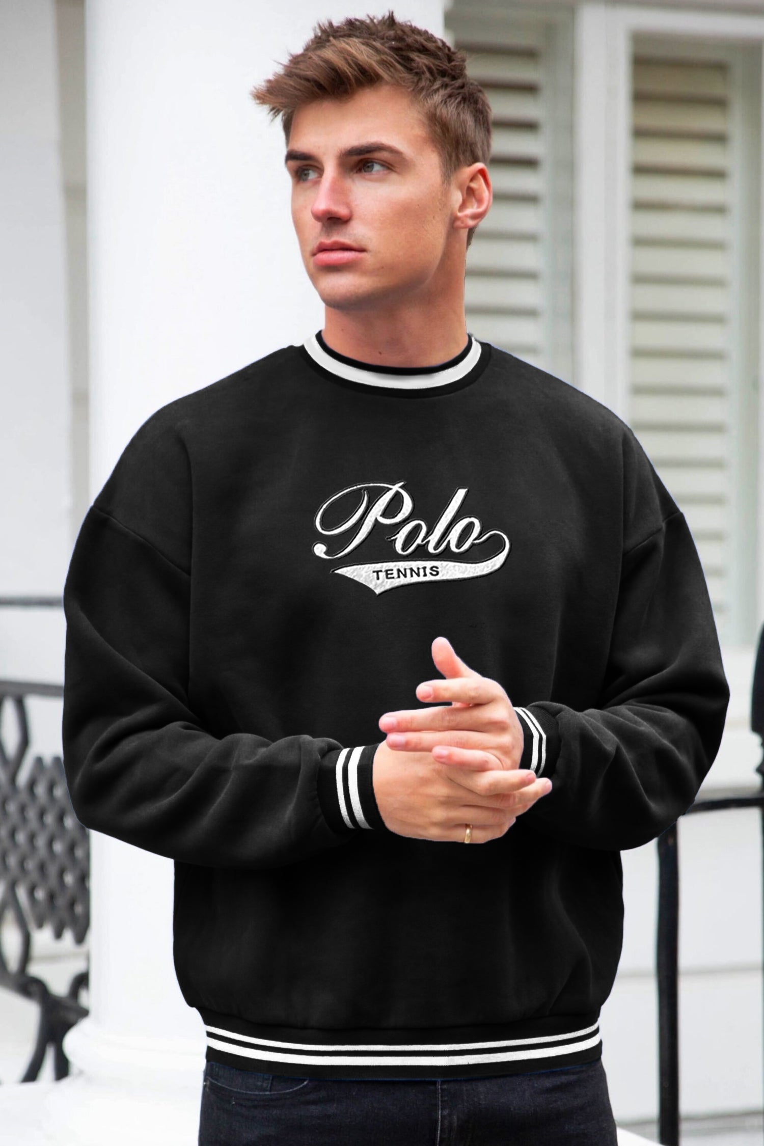 Polo Rph Lren Tennis Crew Neck Men's Full Sleeves Sweatshirt