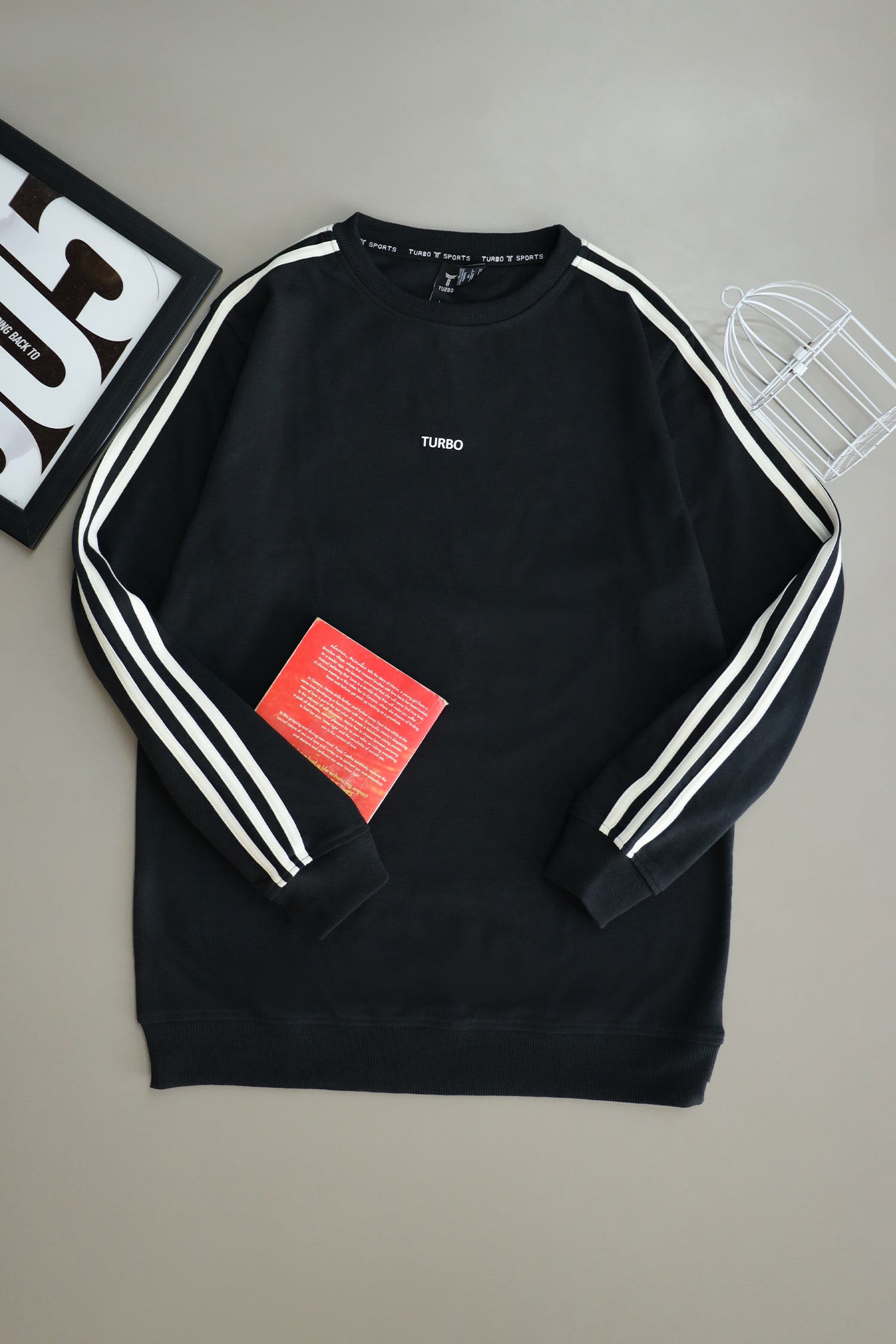 Turbo 3 Stripes Mock Neck Men's Sweatshirt