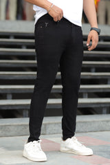 Plain Turbo Ankle Fit Jeans In Black