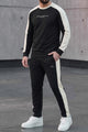 Turbo Color-Blocked Panel Men's Co-Ord Set In Black