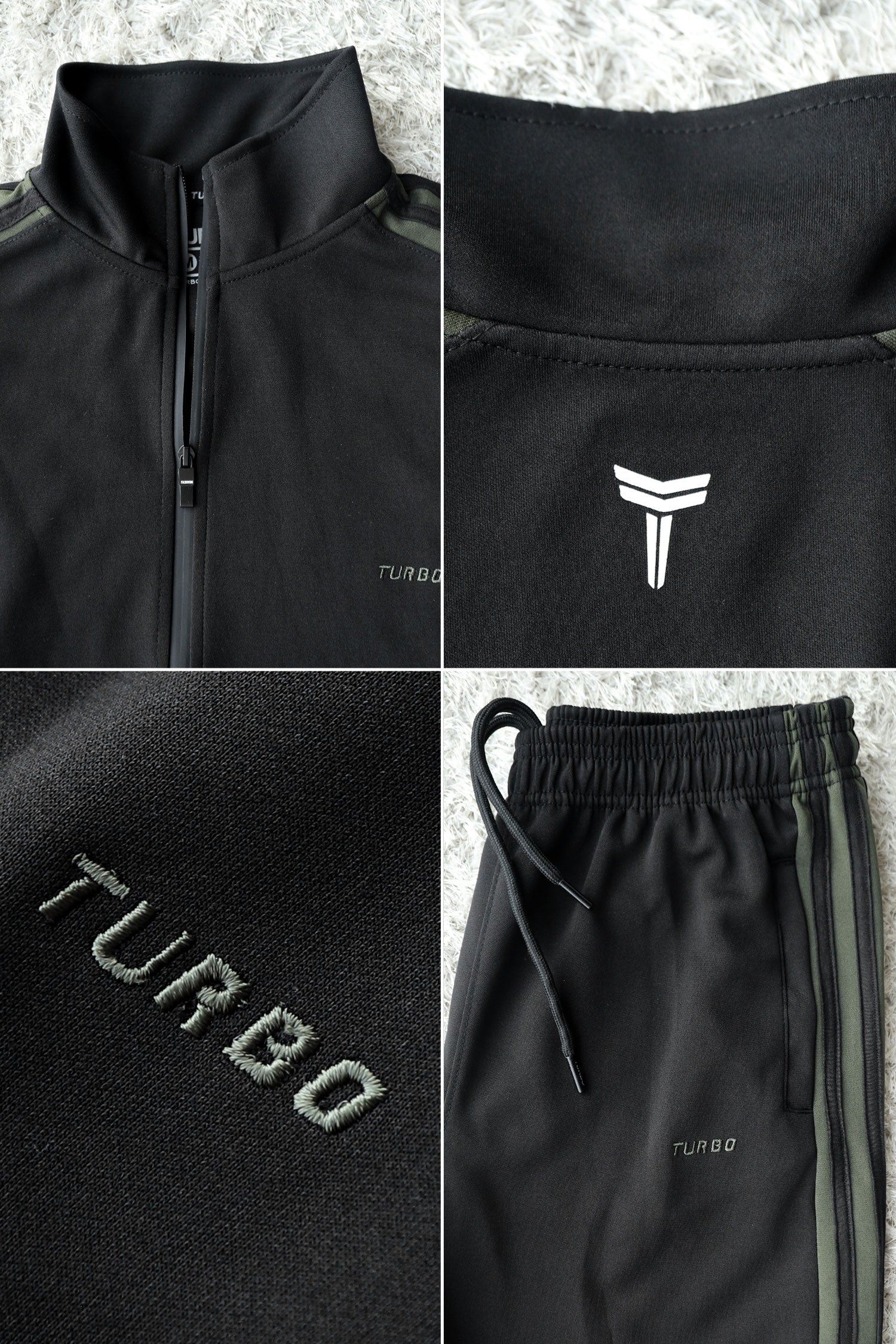 Turbo Stripe Style Men Zipper Tracksuit