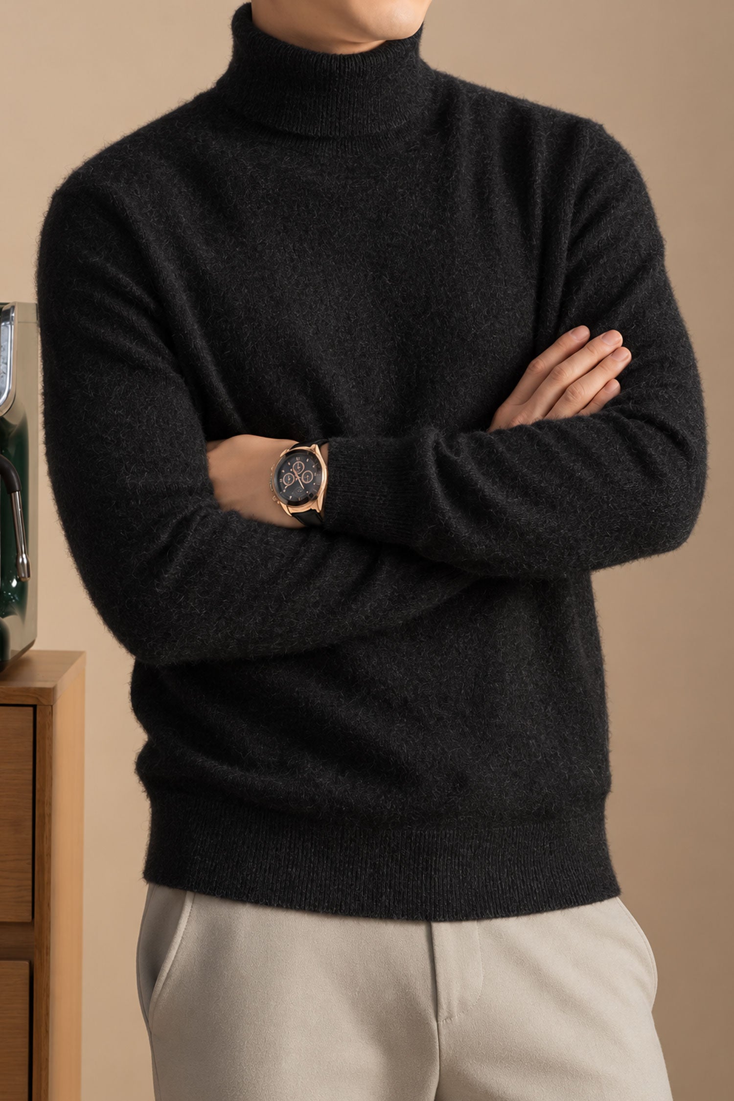 Turbo Extreme Rabbit Wool Turtleneck Pullover Imported High Neck