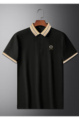 High End Letter Embroidered Men's Polo Shirt