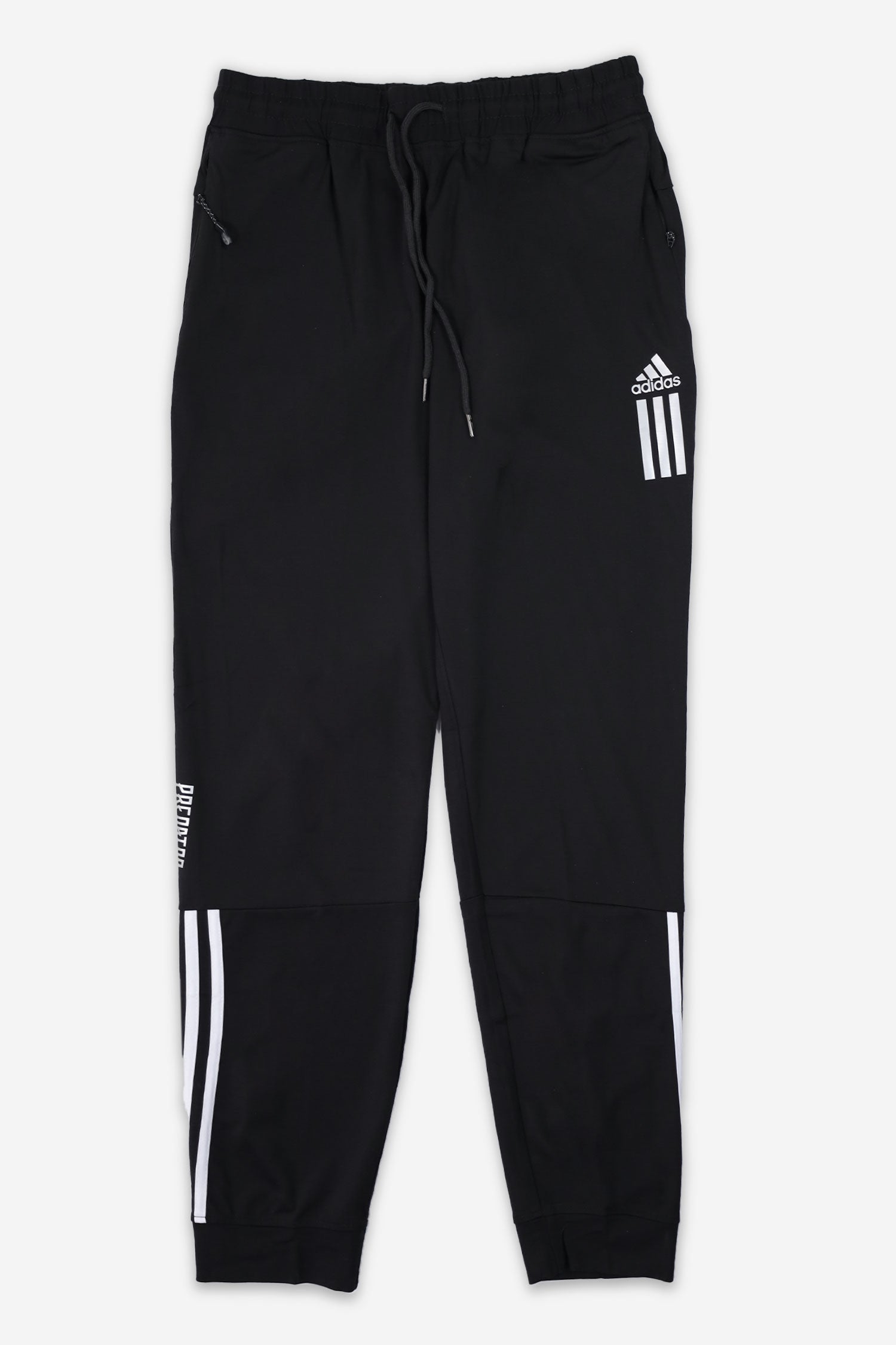 Adds 3 Stripes Line Decent Interlock Sportswear Trouser In Black