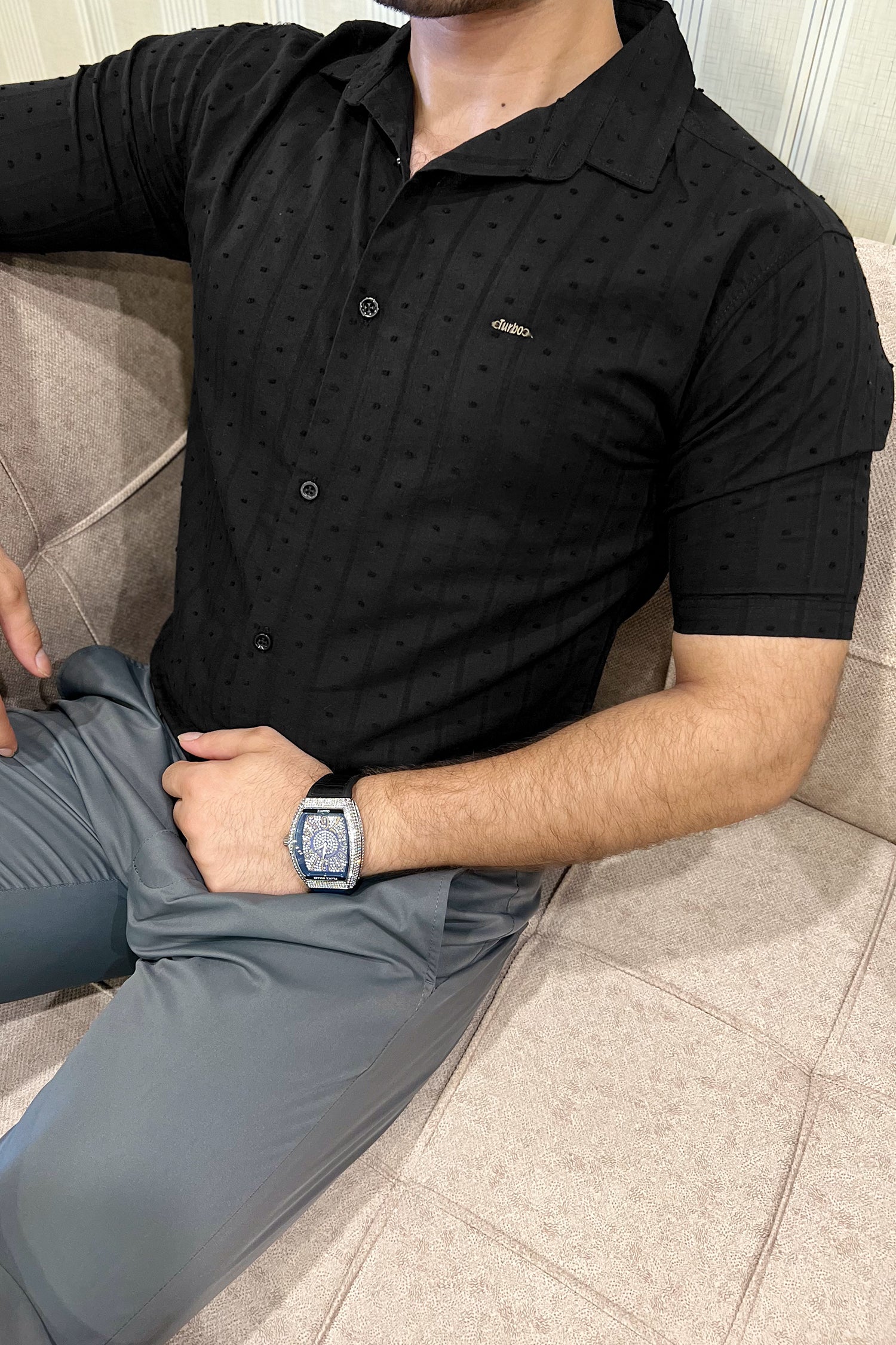 Turbo Puff Clasic Thread Casual Shirt