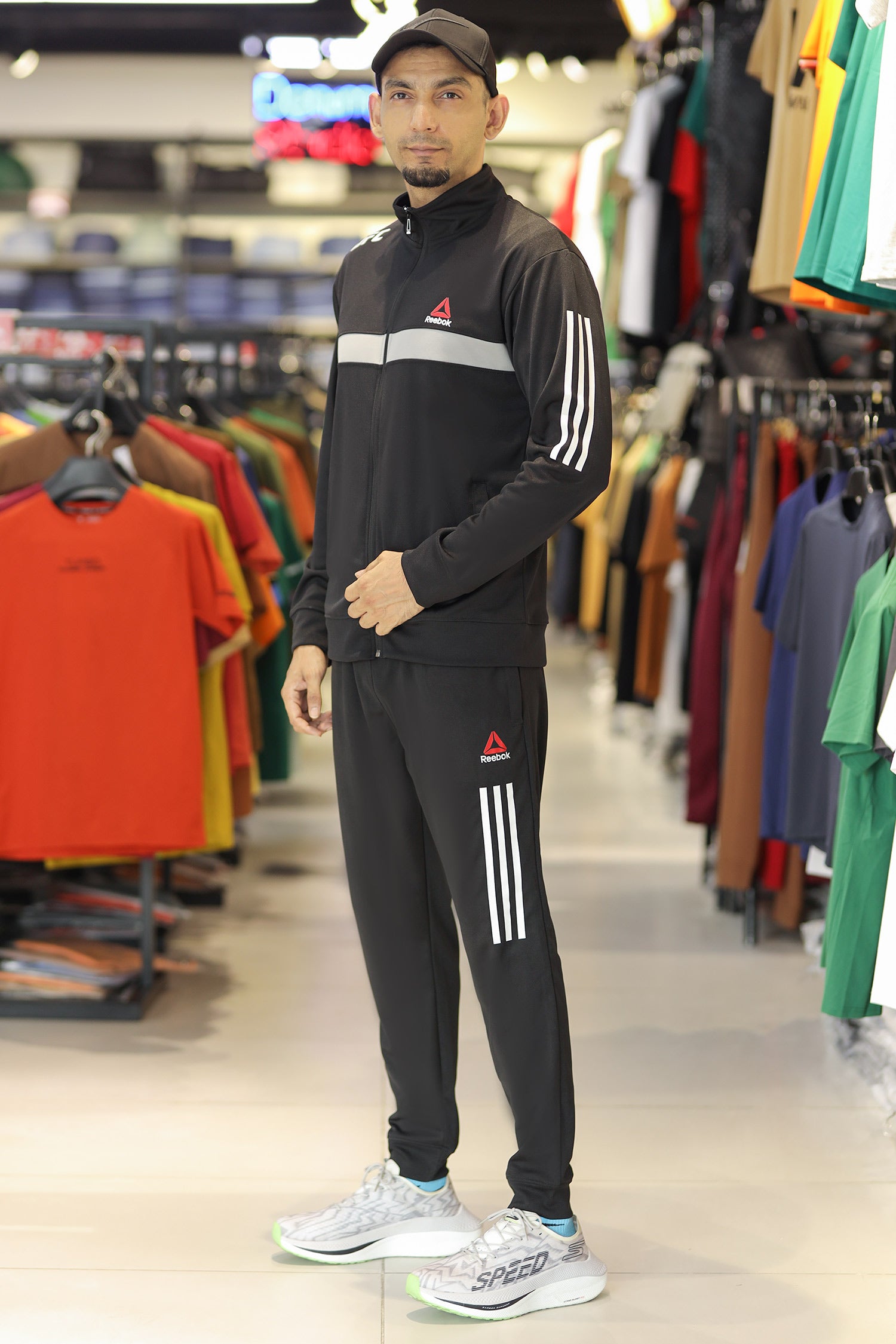 Rebok Ufc Fk Blank Walkout Mock Neck Tracksuit