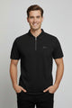 Turbo Fashion Transmission Zip Collar Men's Polo Shirt