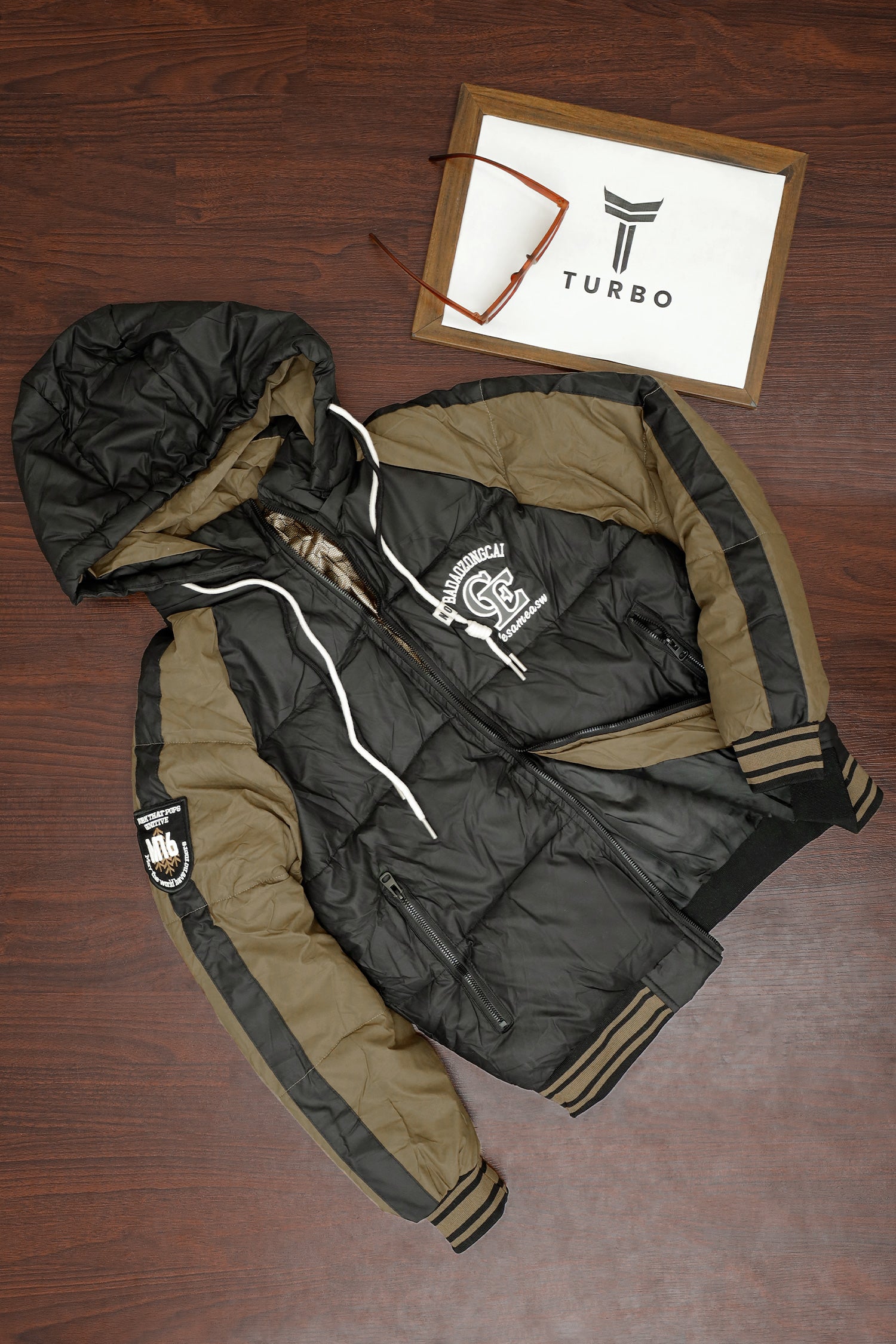 Go-Ahead Embriodered Logo Imported Puffer Jacket