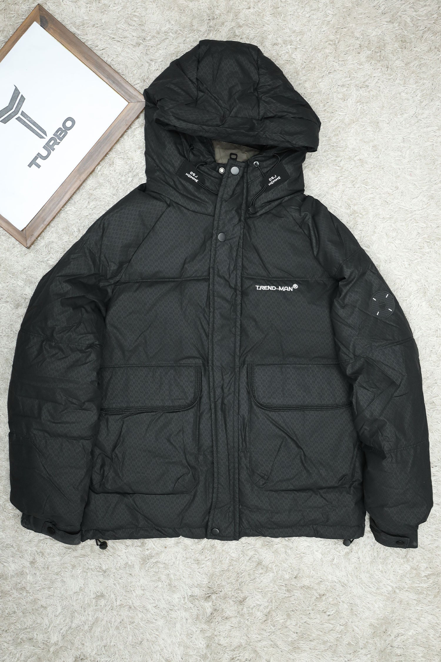 Trnd Man Textured Pocket Style Padded Imported Puffer Jacket