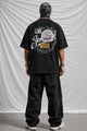 Turbo "Saltrock" Back Design Oversize Tee In Black