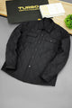 Regular Fit Self Design Imported Light Weight Jacket In Black