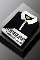 Brbrry 'The Lndn Englnd' Edition Zip Men's Polo Shirt