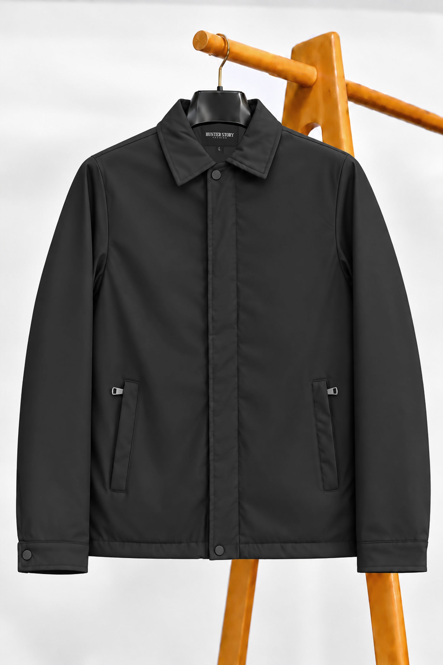 Turbo Lightweight Wind-Breaker Imported Leather Jacket In Black