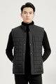 Quilted Design Stand-up Collar Men's Gilet