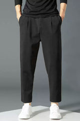 Turbo High Rise Pleated Waffle Pattern Loose Bottom Trouser