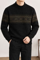 Nordic Pullover Pattern Imported Round Neck Rabbit Wool Men's Sweater