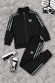 Adds Classic-Retro Mock Neck Zipper Kid's Co-Ord Set