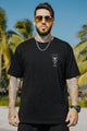 Elite Casualwear Contrast Mens T-shirt In Black