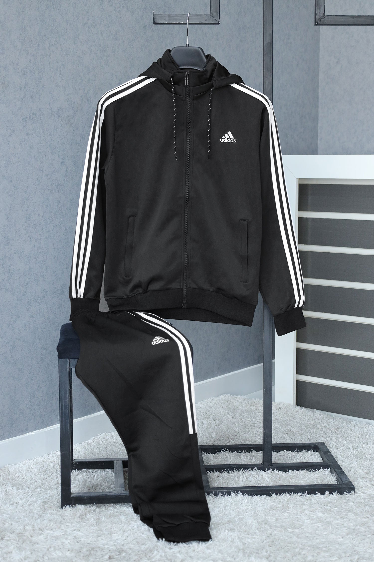 Adds Signature Slogan Sportswear Men Zipper Tracksuit