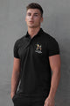 Turbo Polo Club Horse Pony Badge Men's Polo Shirt In Black