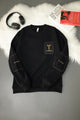 Turbo SIgnature Typography Round Neck Men's Sweatshirt In Black
