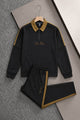 Lro Piana Authentic Style Collar Men's Co-Ord Set