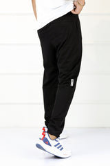 Adds 3 Stripes Line Casual Lightweight Sportswear Trouser In Black