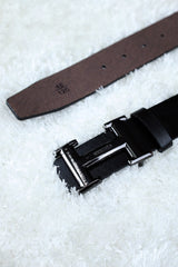 Hrmes Metal Alloy Automatic Buckle Branded Belt