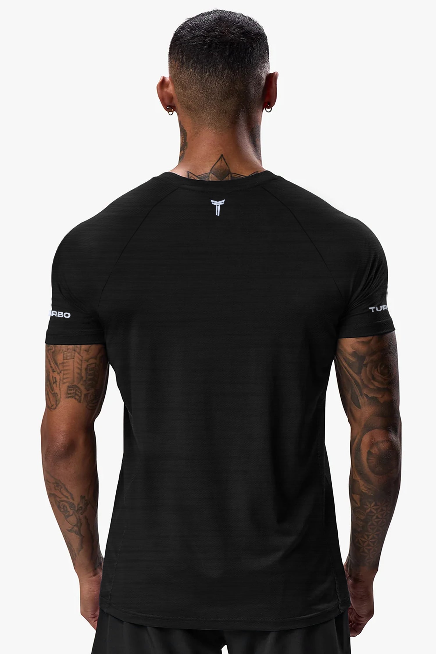 Turbo Sport Shoulder Striped Breathable Dry-Fit Tee
