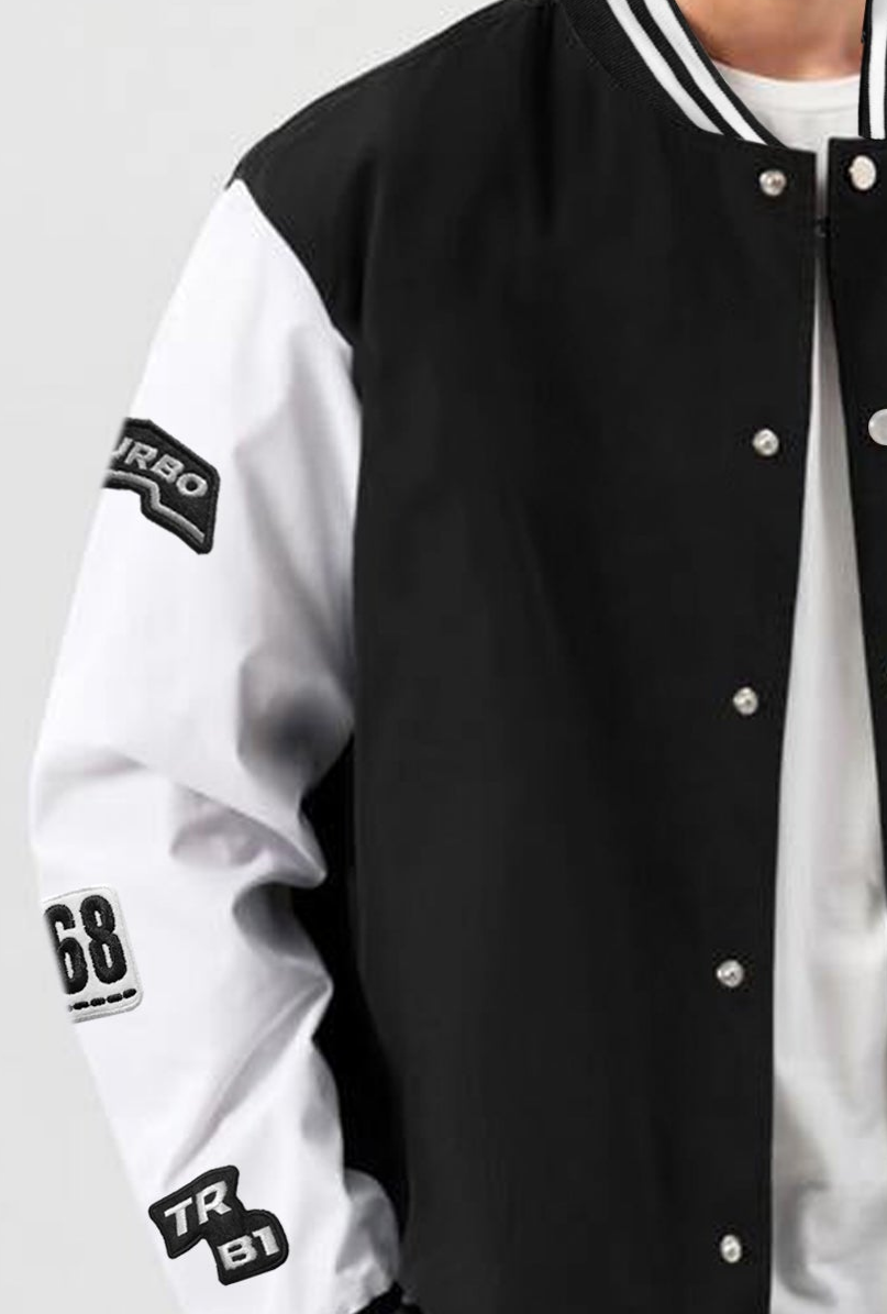 Turbo Contrast Tone Men's Varsity Jacket