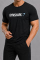 Gym Shrk Athletic Workout Men's Dry-Fit Tee In Black