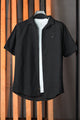 Turbo Puff Clasic Thread Casual Shirt In Black