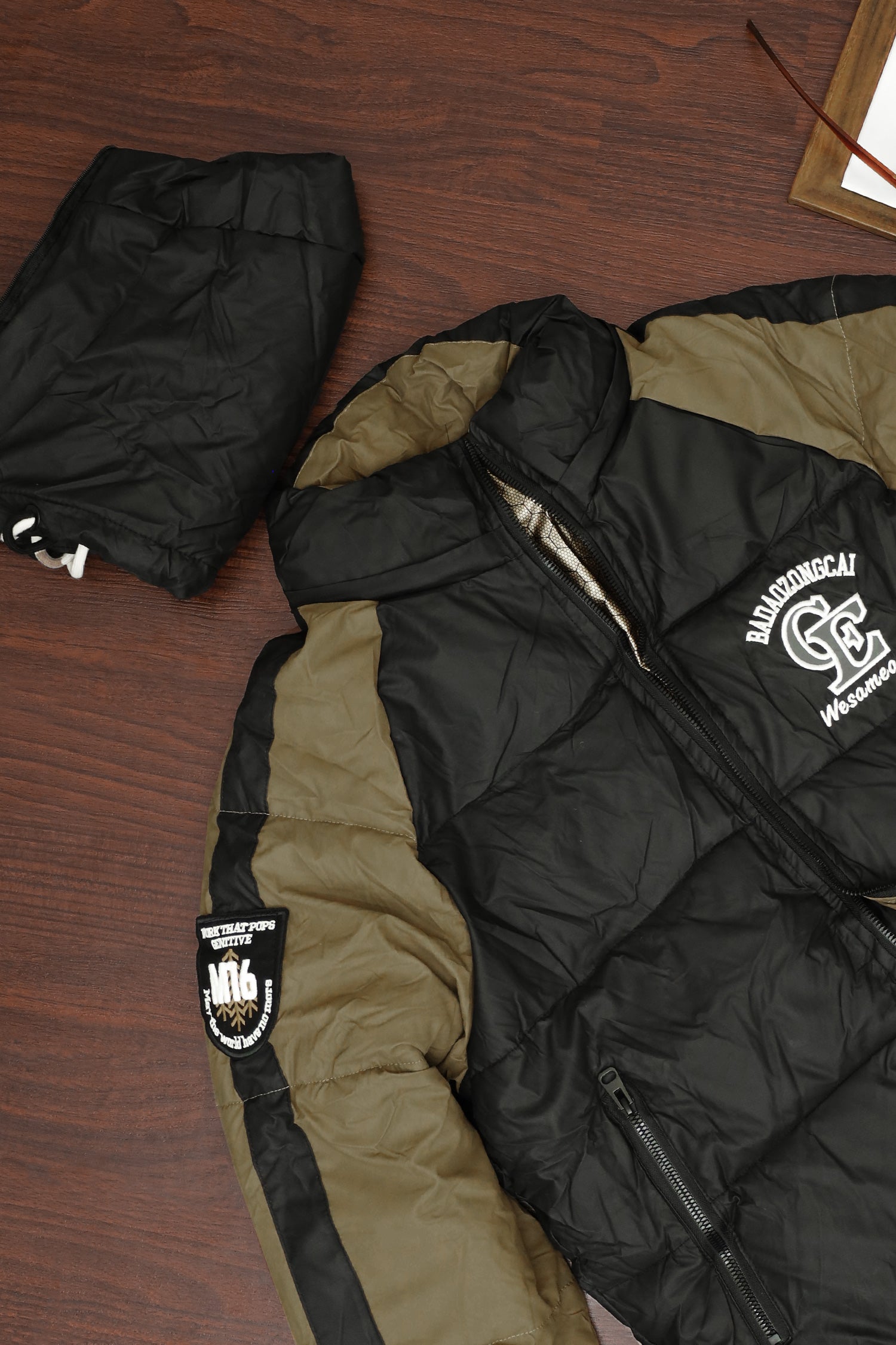 Go-Ahead Embriodered Logo Imported Puffer Jacket