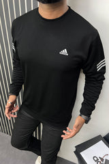 Adds Future Icon 3-Stripes Full Sleeves Sweatshirt In Black