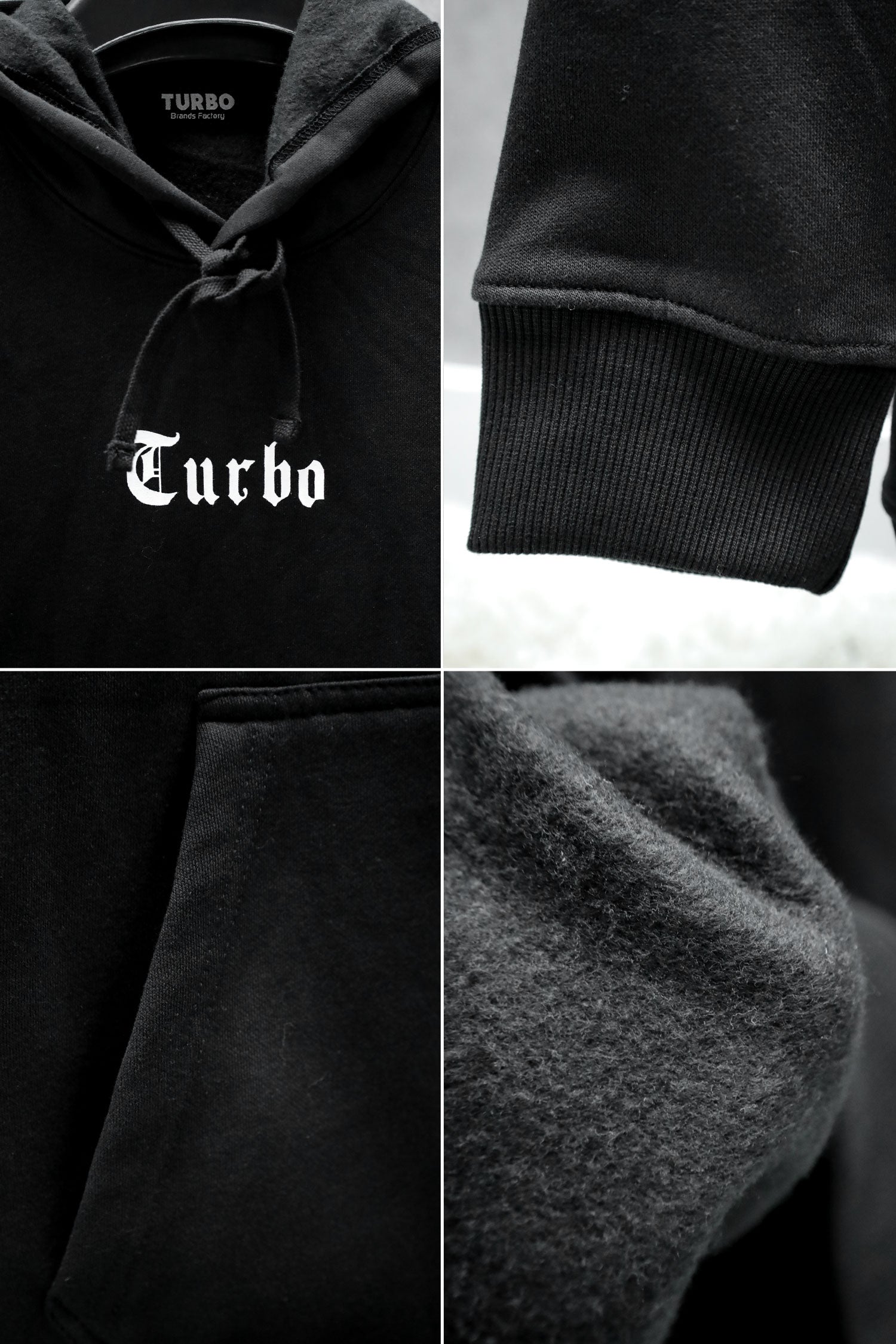 Turbo X Calfrnia Signature Typography Fleece Hoodie