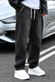 Turbo Retro New Style Denim Cargo Jeans In Black
