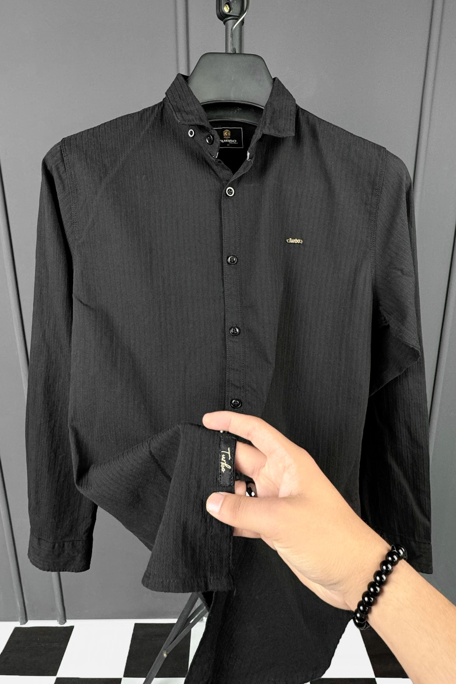Turbo Organic MonoChromatic Long Sleeve Cotton Casual Shirt