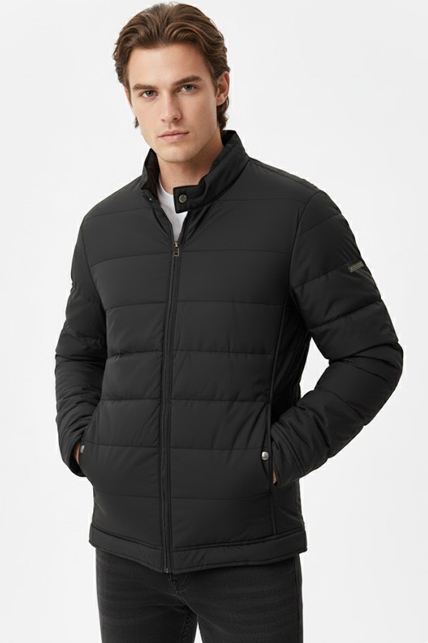 Contrast Padded Imported Puffer Jacket