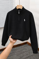 Polo Mock Neck Pullover Half-Knit Zip Imported Men's Jumper Sweater