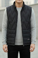 Sleeveless Reversible Perashoot Imported Men's Gilet In Black