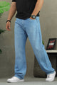 Turbo Casual Streetwear Denim Baggy Jeans In Blue